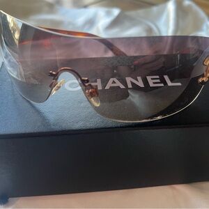 Vintage Chanel shield sunglasses